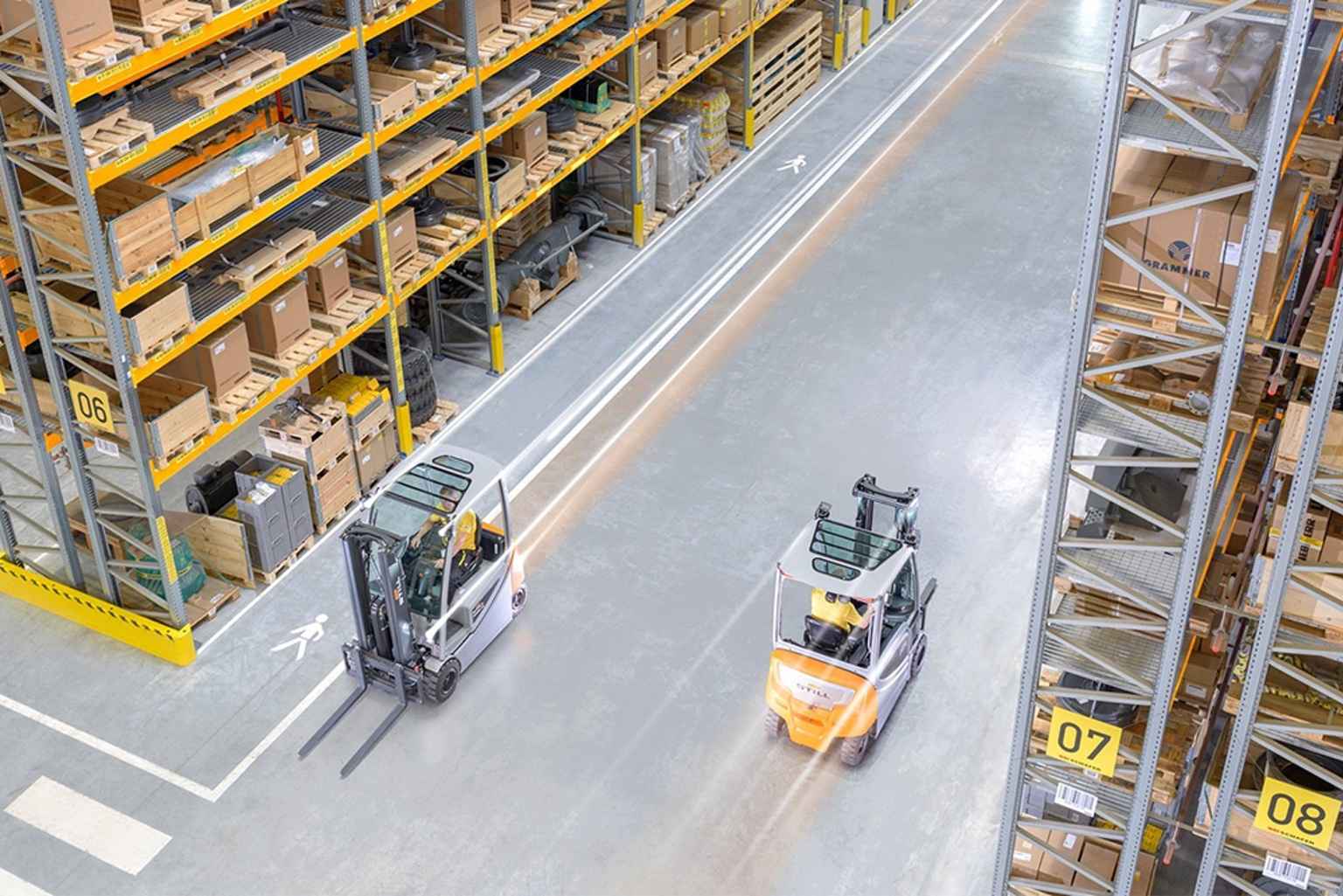 Forklift collision avoidance in zones