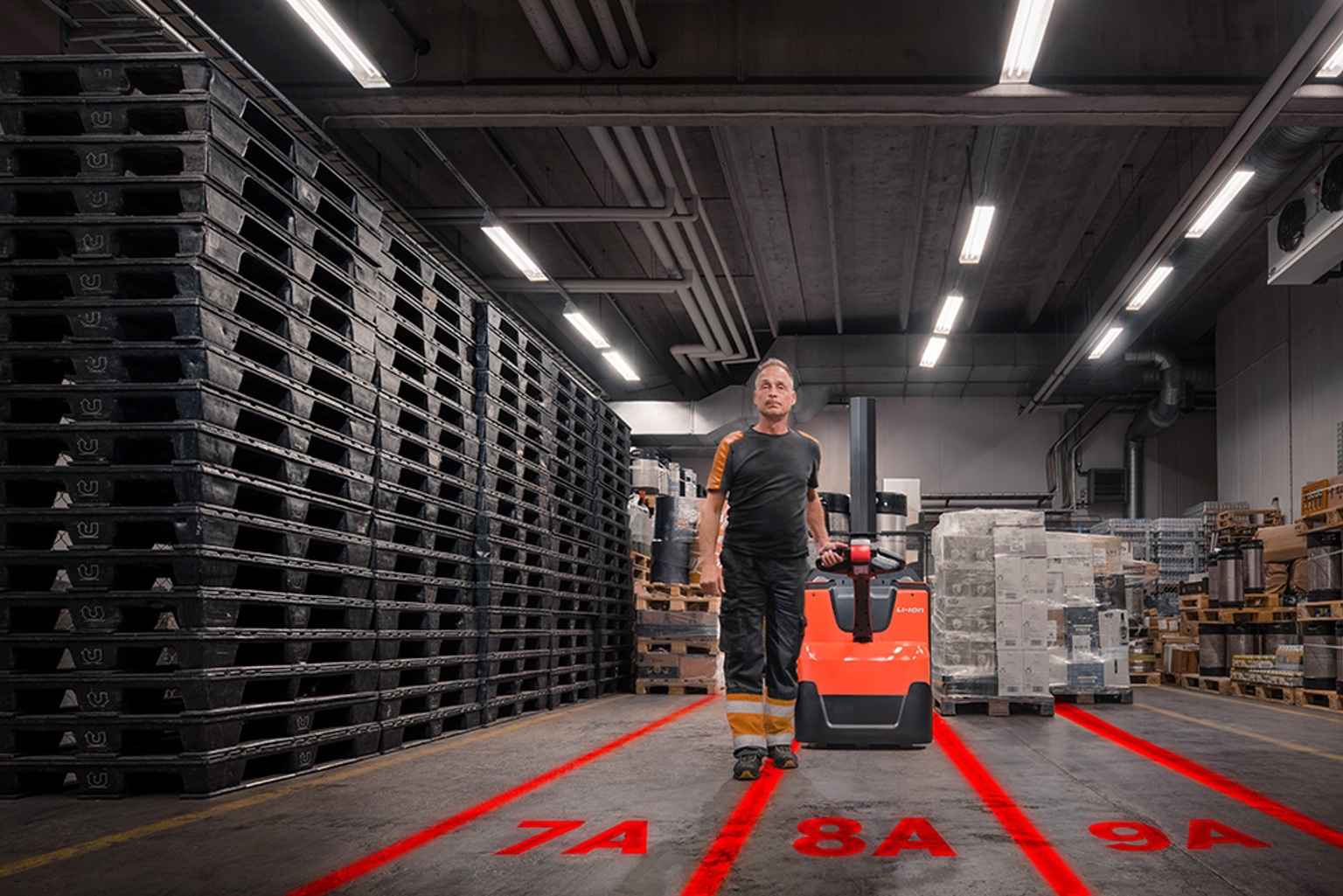 Logistics Floor Marking & Pallet Positions Illumination